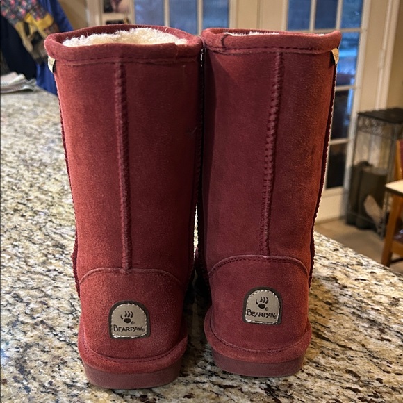 BearPaw Women's Burgundy Suede Winter Boots - Picture 7 of 15